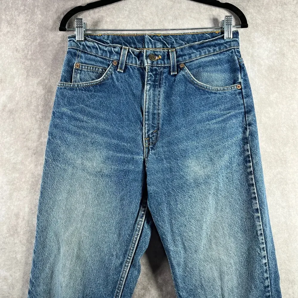 Vintage Levi's 550 Jeans Mens 31X32 Orange‎ Tab Medium Wash Relaxed Fit Tapered